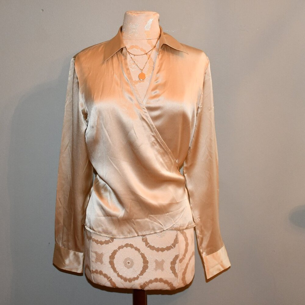 Ann Taylor Silk Wrap Shirt